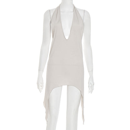MB1043 Halter Neck Backless Bodycon Mini Dress