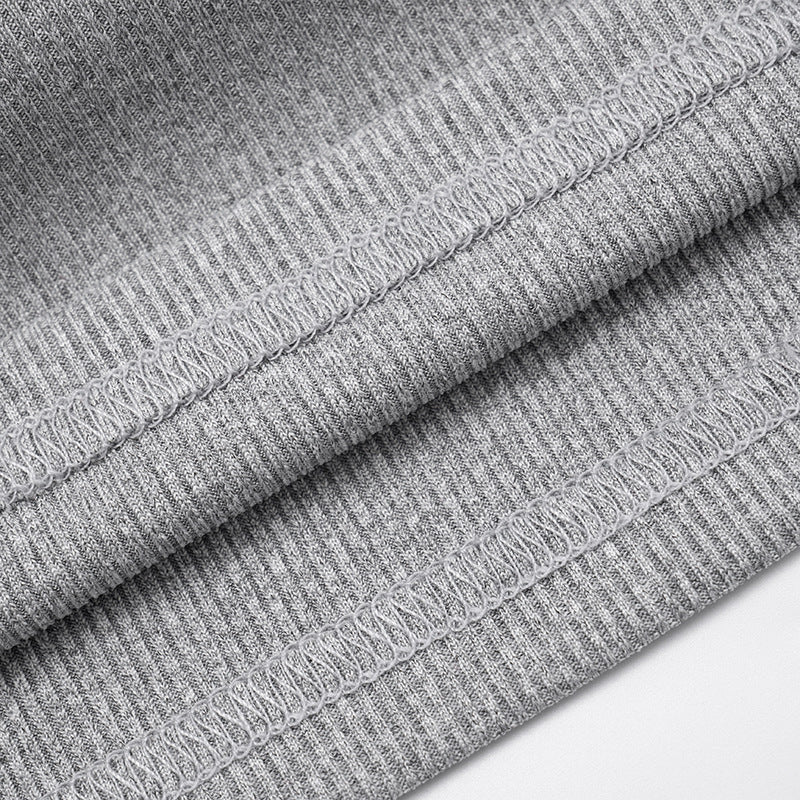 MB1413 Gray Long Sleeve Bodycon Mini Dress for Women