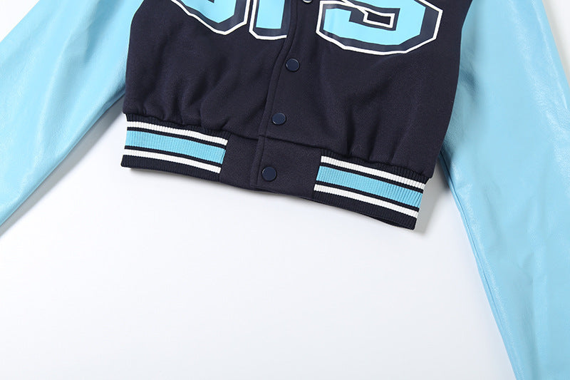 MB1123 Cropped Baseball Jacket