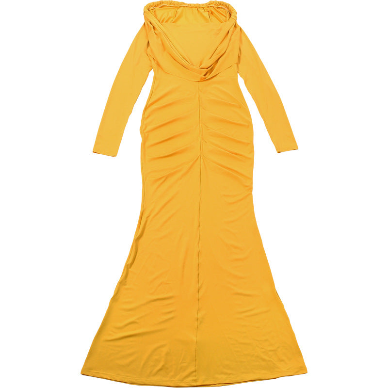 MB1828 Women's Long Sleeve Bodycon Evening Gown