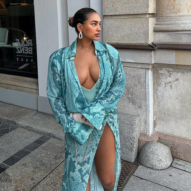 MB1412 High Slit Maxi Dress for Women