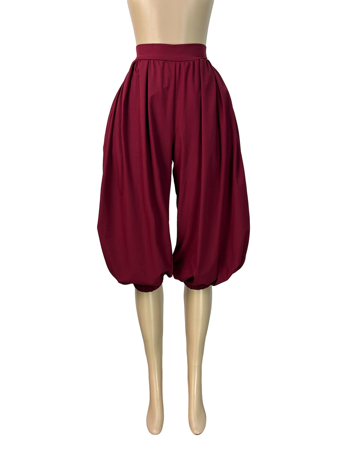 MB1737 High‑Waist Loose Lantern Harem Capri Cropped Pants