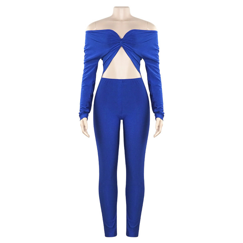 MB1304 V-neck High Waist Jumpsuit