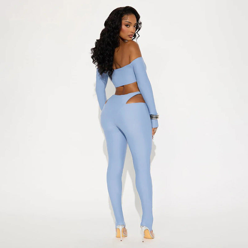 MB1076 Women's Two-Piece Set | Crop Top and Bodycon Pants