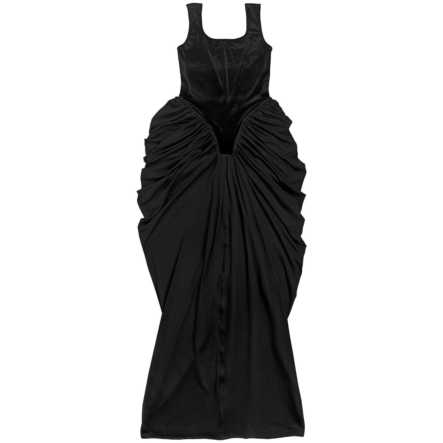 MB1619 Square Neck Ruched Bodycon Maxi Dress