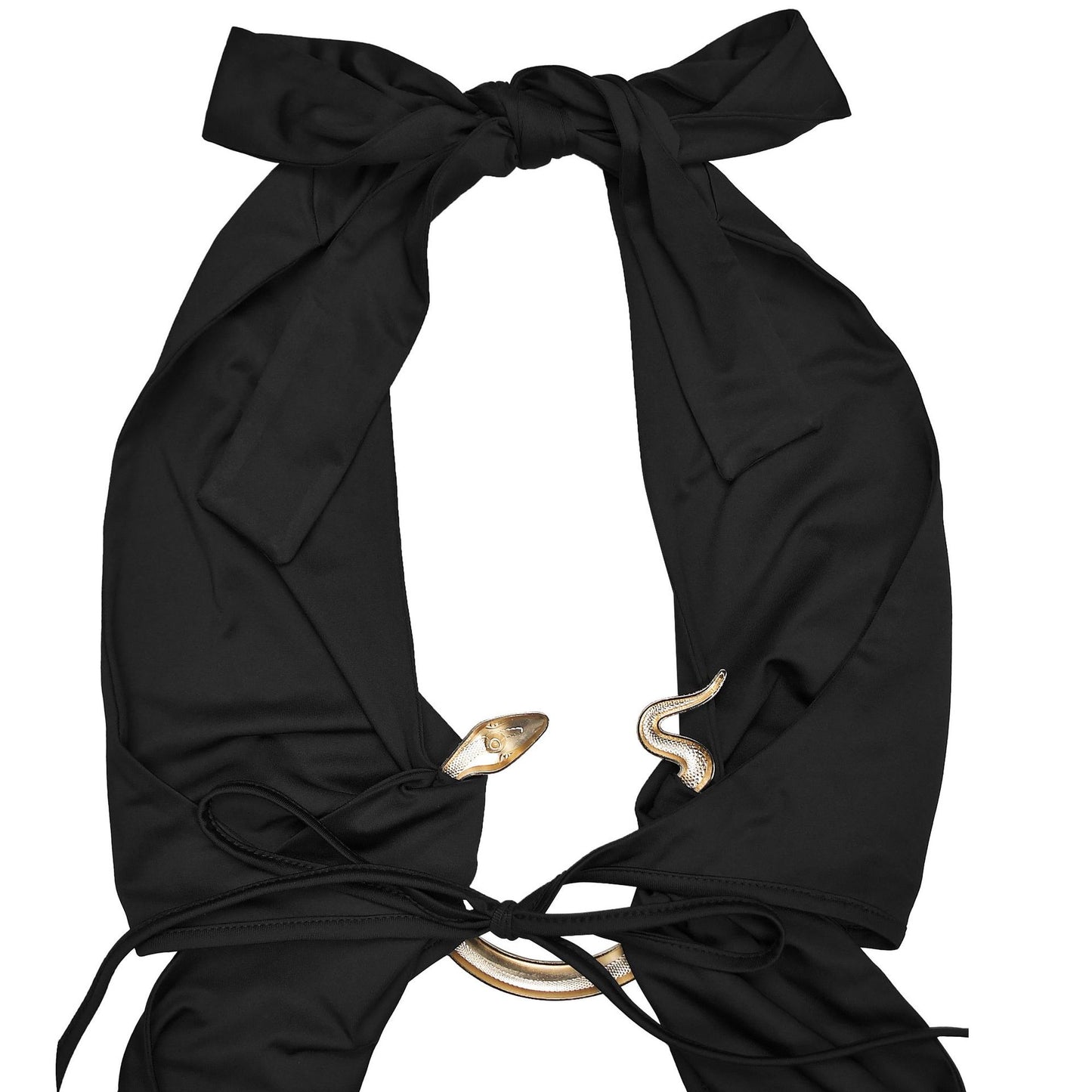 MB1620 Halter Neck Gold Ring Cutout Bodycon Maxi Dress