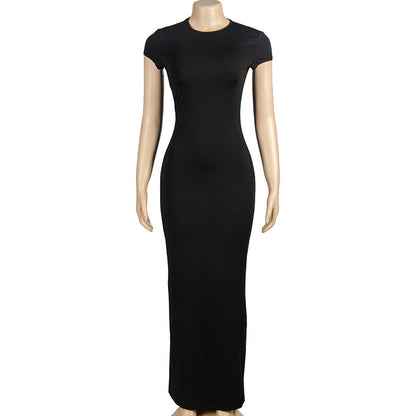 MB1305 Short Sleeve Long Dress