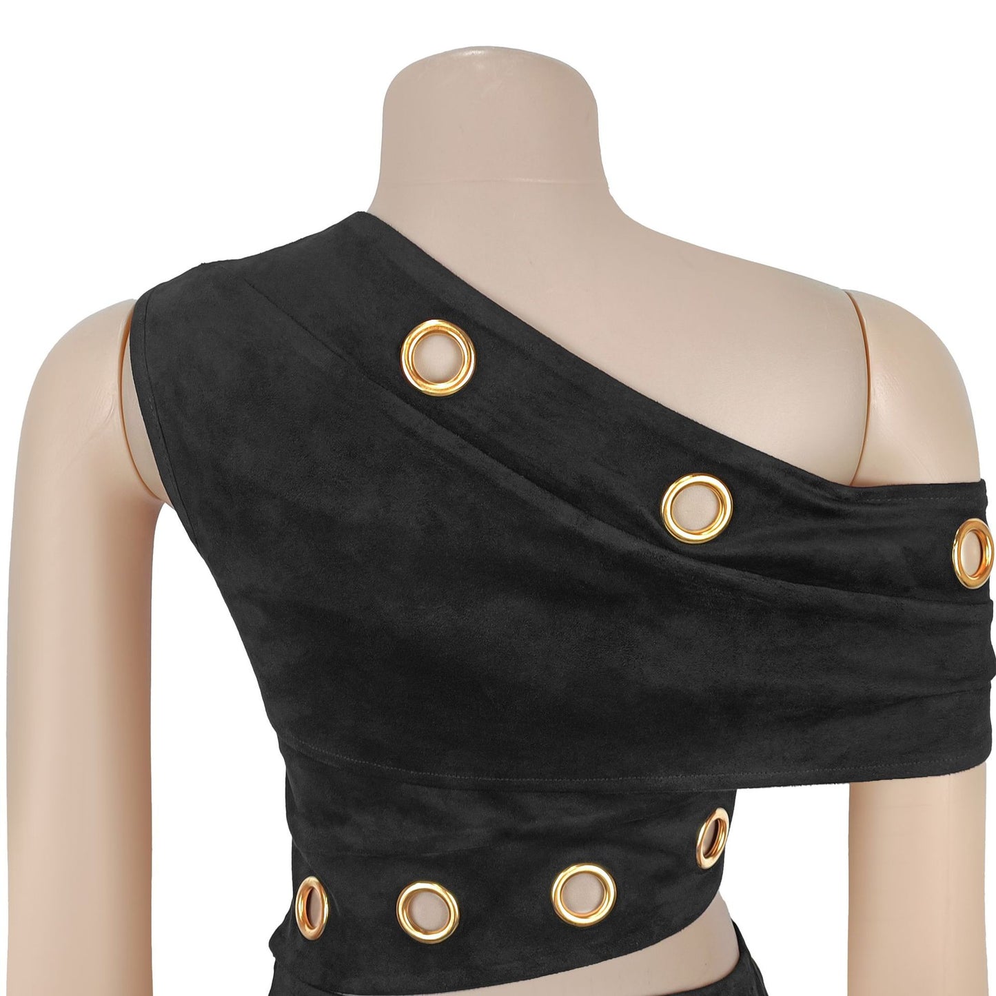 MB1624 Women's Crop Top and High Waisted Bodycon Mini Skirt 2 Piece Set