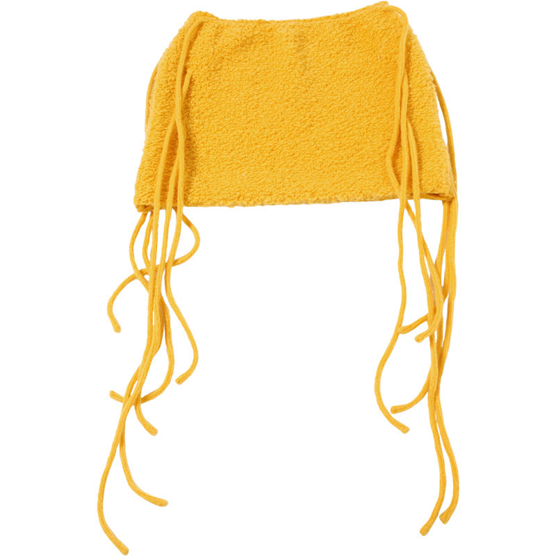 MB1504 Knit Fringe Bodycon Mini Skirt for Party