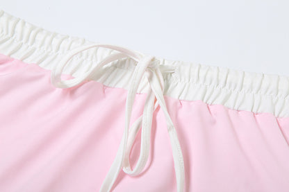 MB1105 Zipper Crop Top and Mini Skirt Set