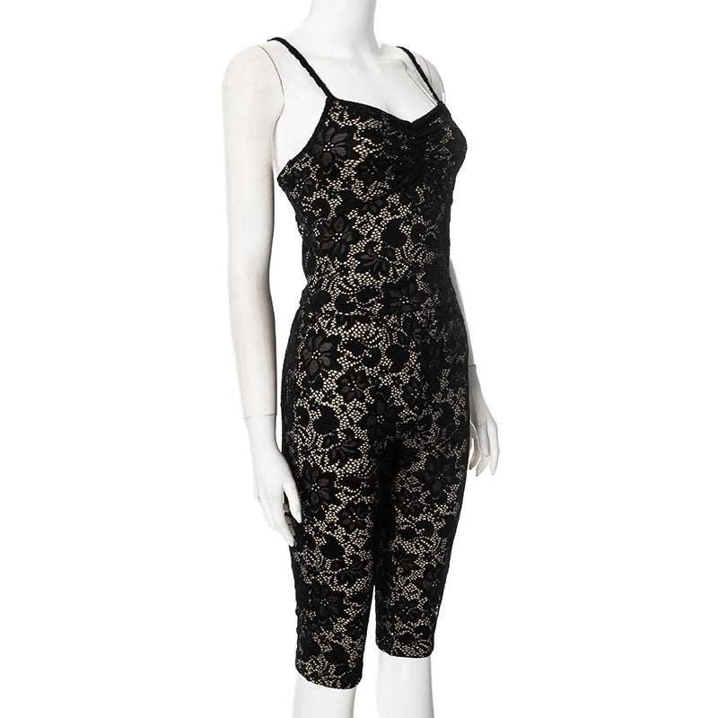 MB1010 Two Piece Black Lace Outfit for Woman