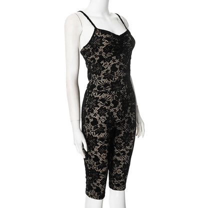 MB1010 Two Piece Black Lace Outfit for Woman