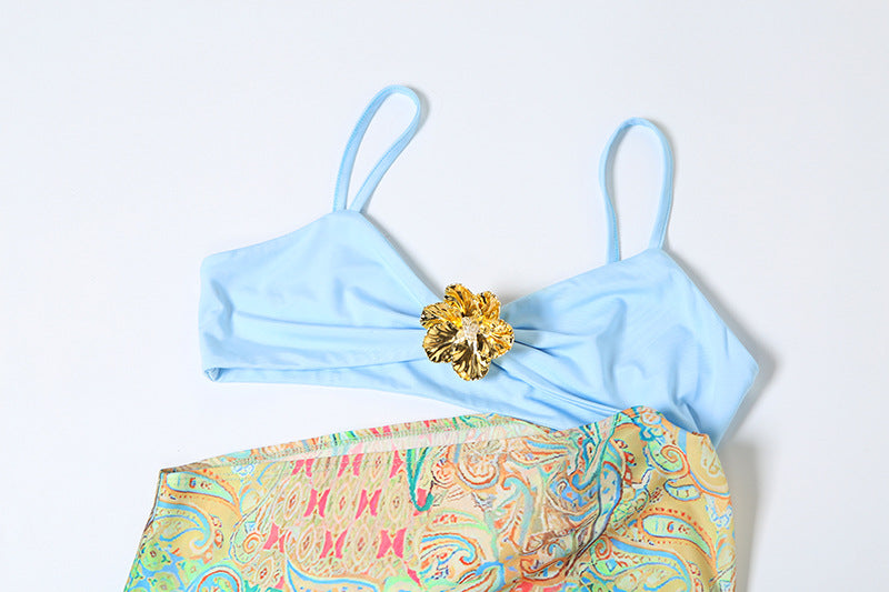 MB1114 Sheer Paisley Print Cutout Maxi Dress