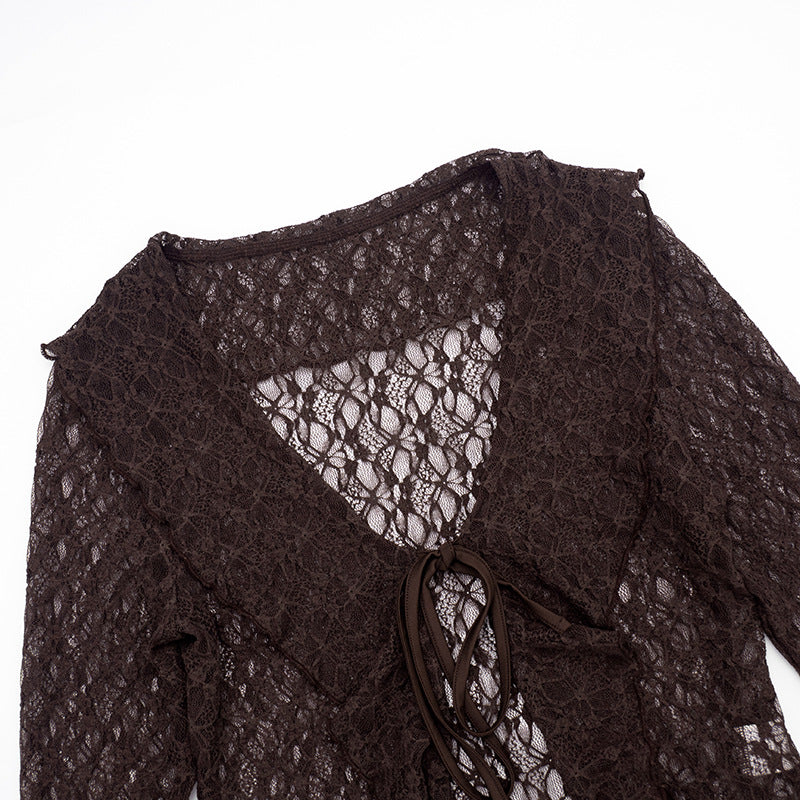 MB1439 Women's Bell Sleeve Lace Top