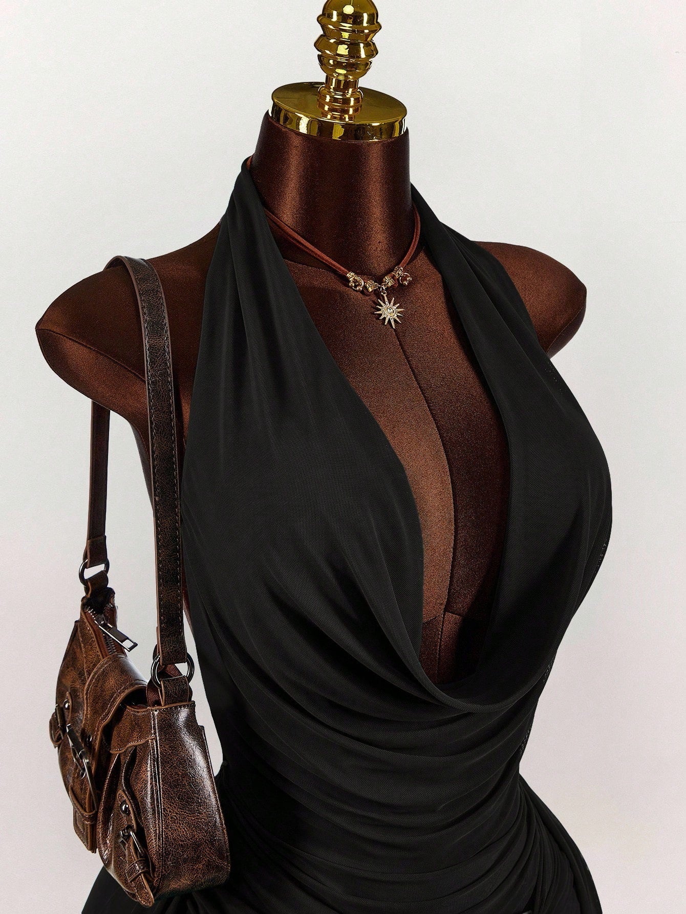 MB2003  Halter Backless Ruched Bodycon Mini Dress - Sexy Cutout Party Dress for Women 