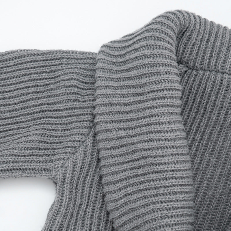 MB1075 Plunging Neckline Knit Mini Dress for Women