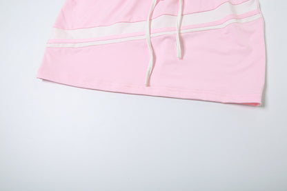 MB1105 Zipper Crop Top and Mini Skirt Set