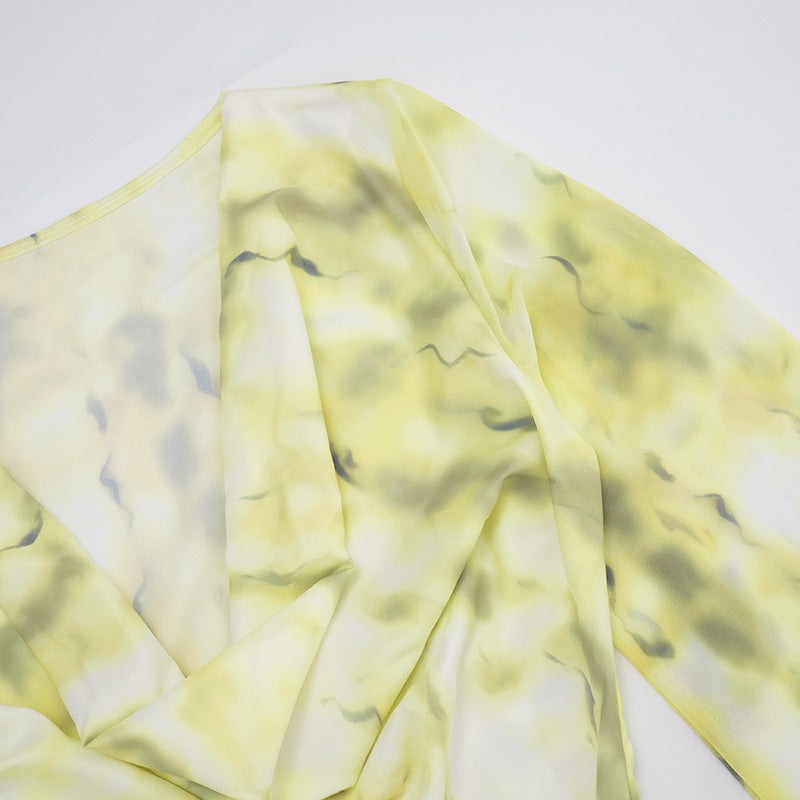 MB10115 Long Sleeve Wrap Mini Dress for Women