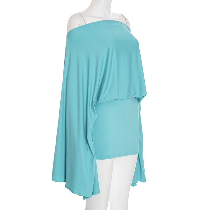 MB1063 Balloon Sleeve Top & Bodycon Skirt Two - Piece Set