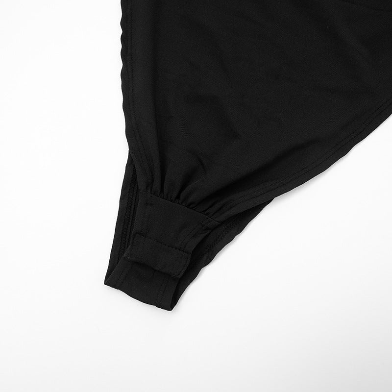 MB1099 Women's Side Cut-Outs Jumpsuit & Leggings Two-Piece Set