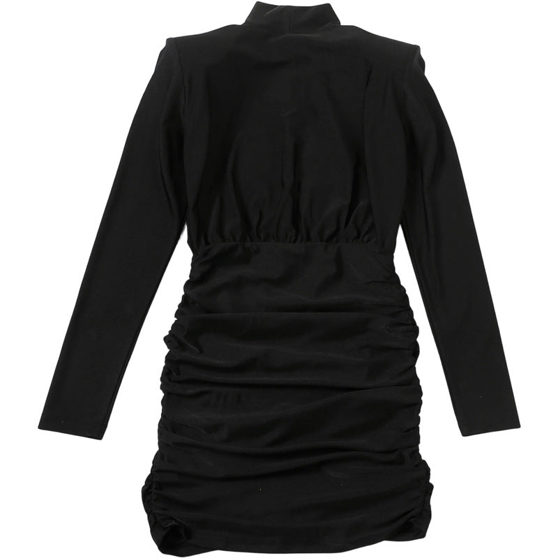 MB1103 High Neck Bodycon Mini Dress