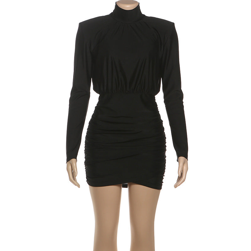 MB1103 High Neck Bodycon Mini Dress