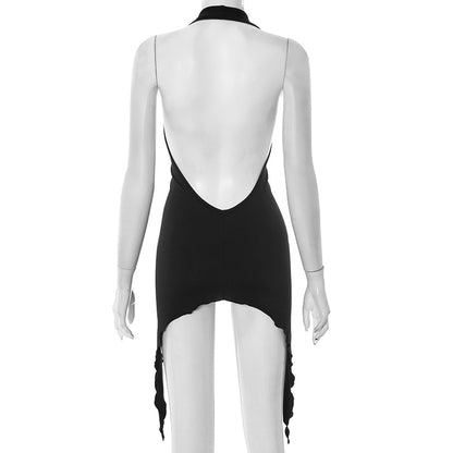 MB1043 Halter Neck Backless Bodycon Mini Dress