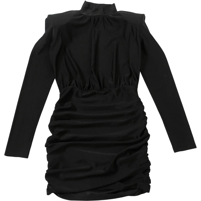 MB1103 High Neck Bodycon Mini Dress