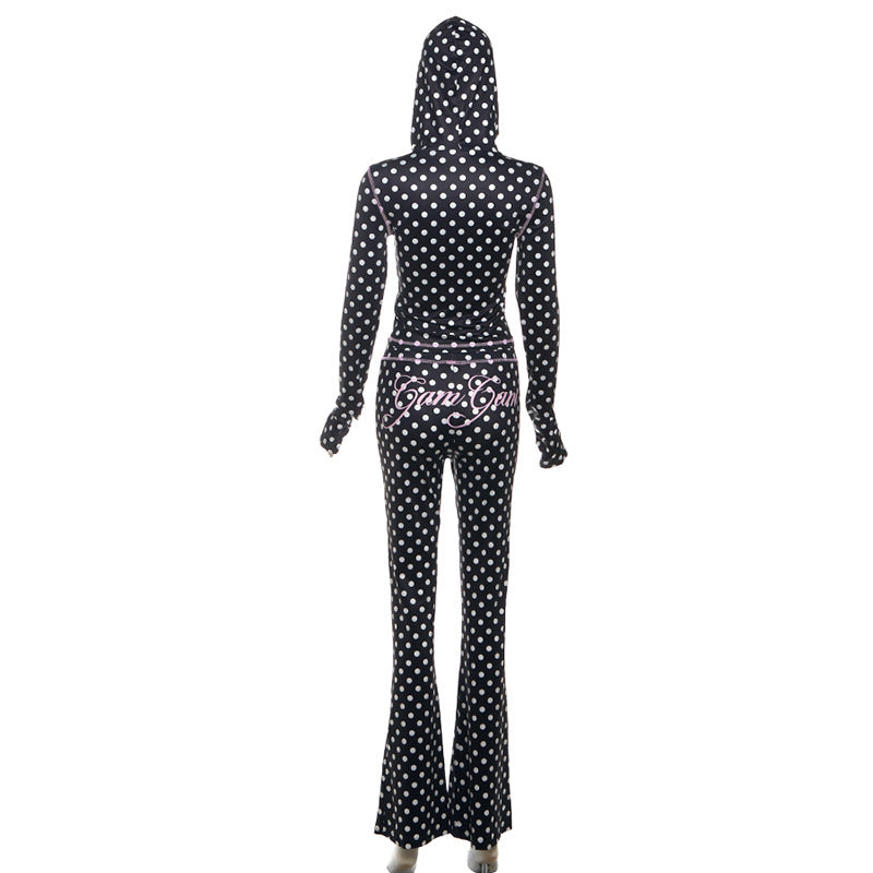 MB1107 Black & White Polka Dot Two-Piece Set