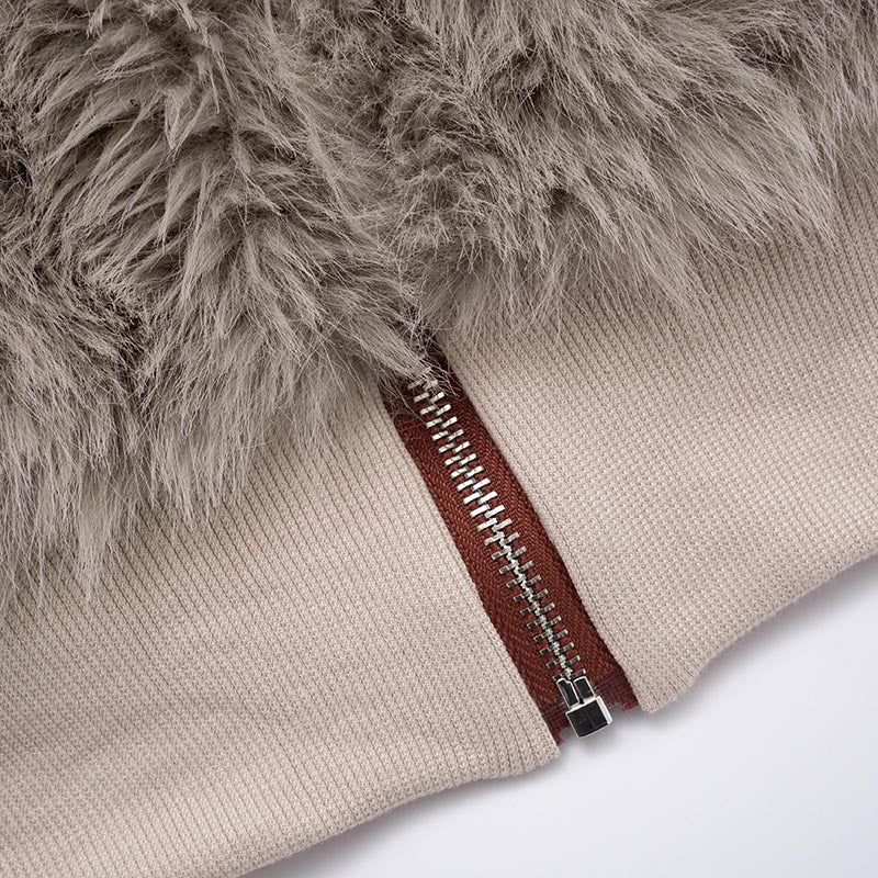 MB1064 Sleeveless Faux Fur Crop Top Women's Vest