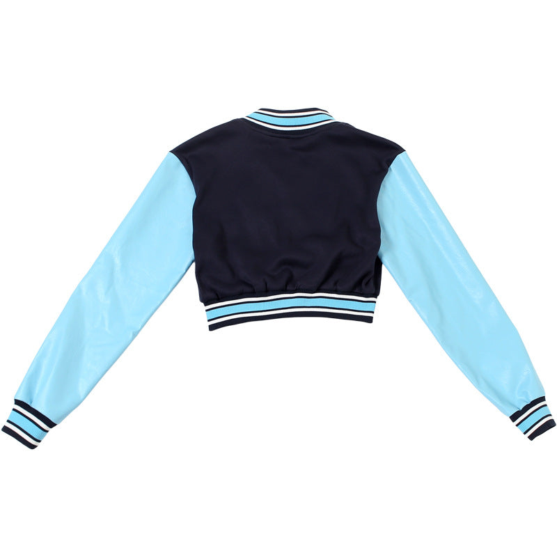MB1123 Cropped Baseball Jacket
