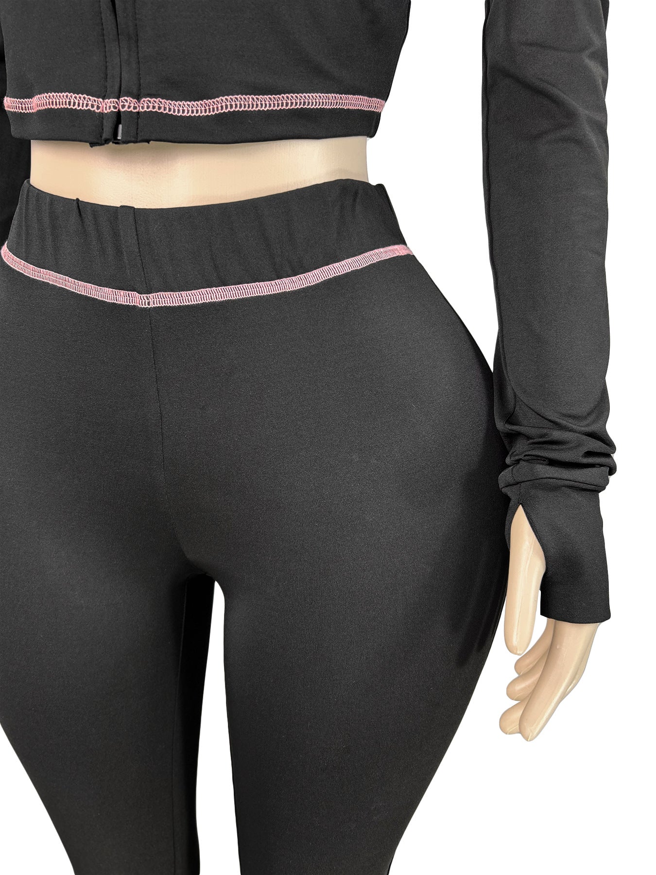 MB1717 Women’s Cropped Hoodie Tracksuit Set