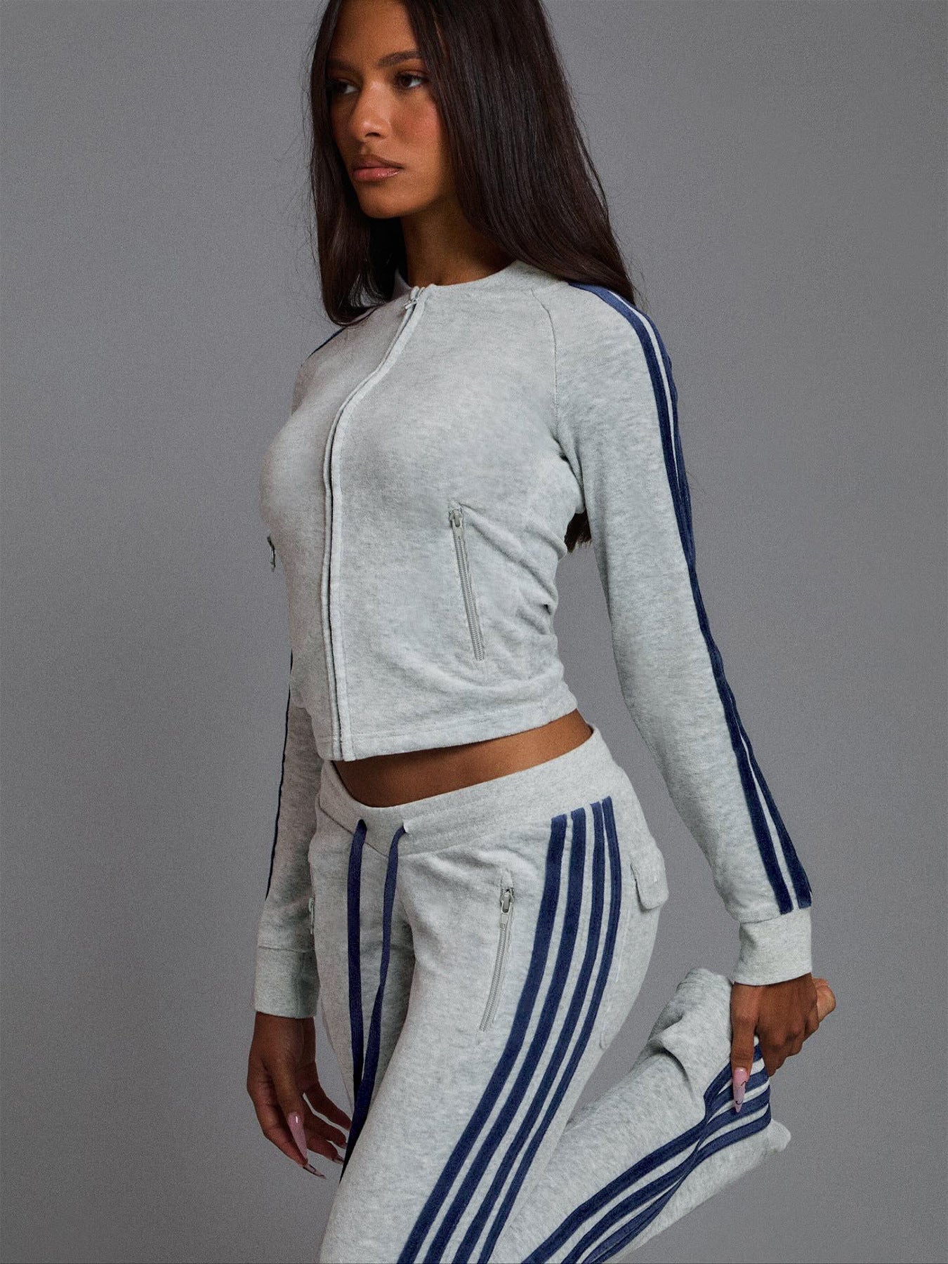 MB1716 Women’s Track Suit Set with Stripes