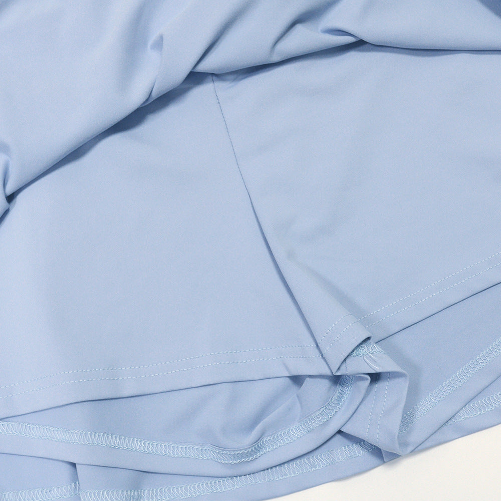 MB1209 Women's Hooded Crop Top & Skort Two-Piece Set