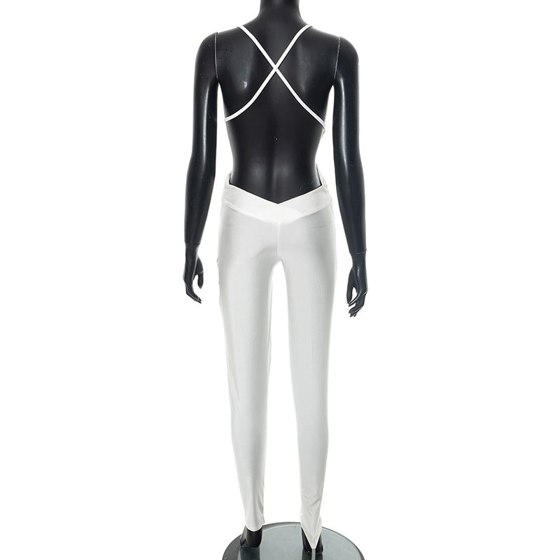 MB1032 Women's Backless Bodycon Jumpsuit
