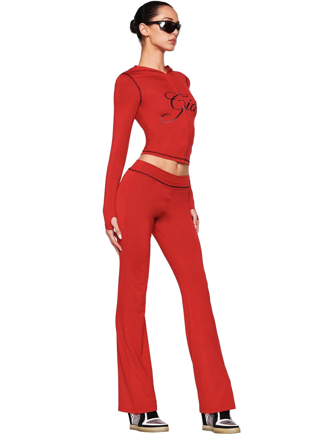 MB1717 Women’s Cropped Hoodie Tracksuit Set