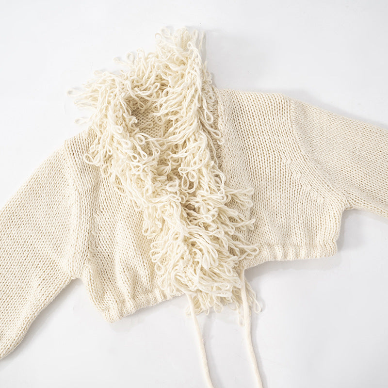 MB1022 Fringed Knit Set with Mini Skirt