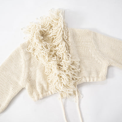 MB1022 Fringed Knit Set with Mini Skirt
