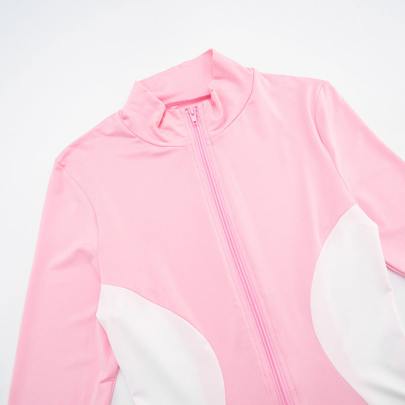 MB1044 Color-Block Workout Jumpsuit for Women