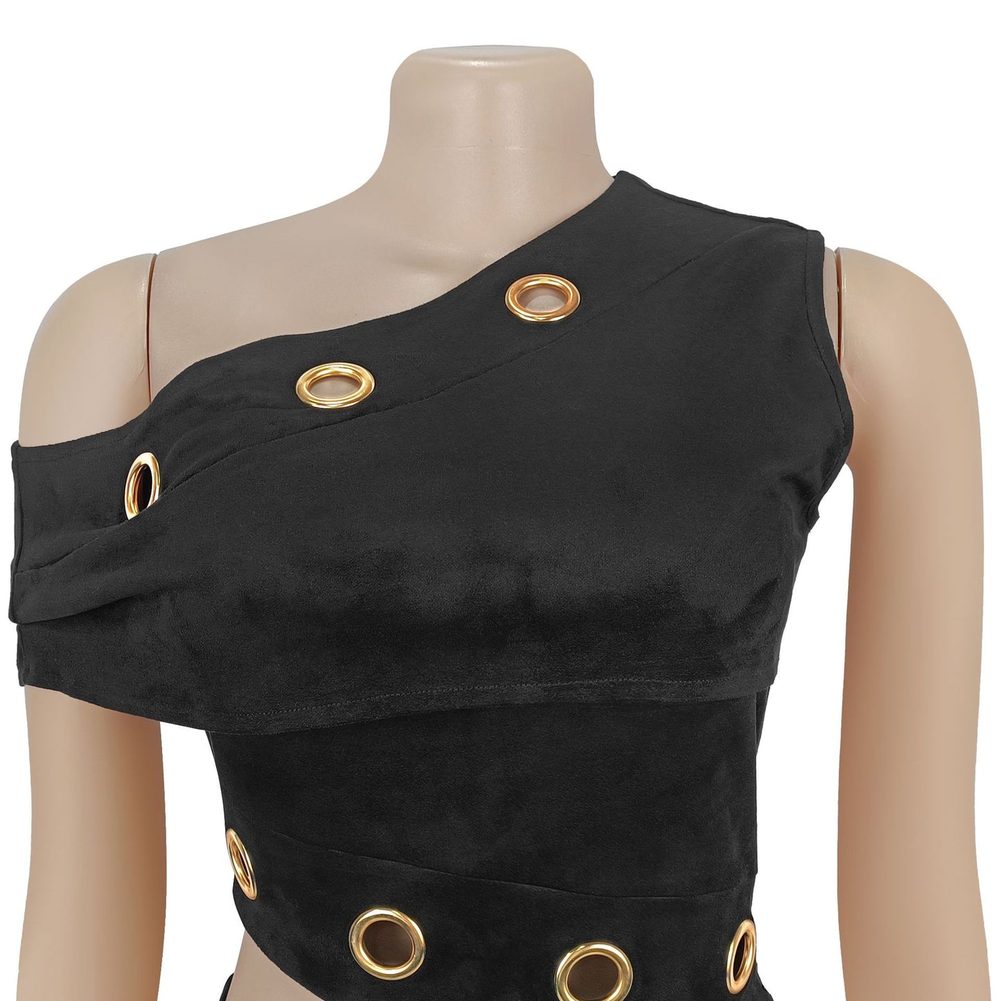 MB1624 Women's Crop Top and High Waisted Bodycon Mini Skirt 2 Piece Set