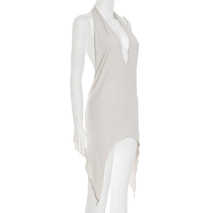 MB1043 Halter Neck Backless Bodycon Mini Dress