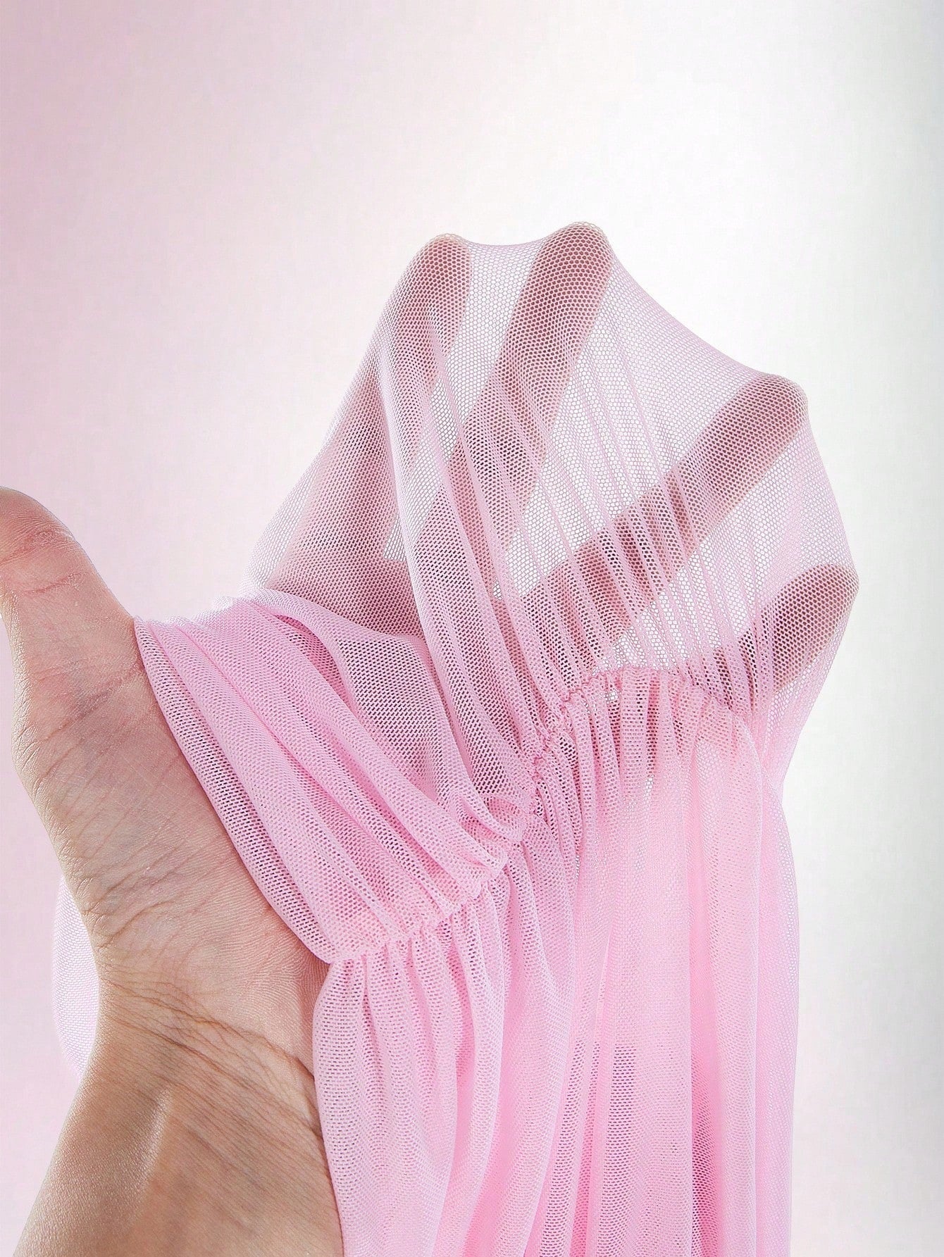  MB2005 Pink Halter Backless Ruched Mesh Mini Dress - Sexy Sheer Party Dress for Women 