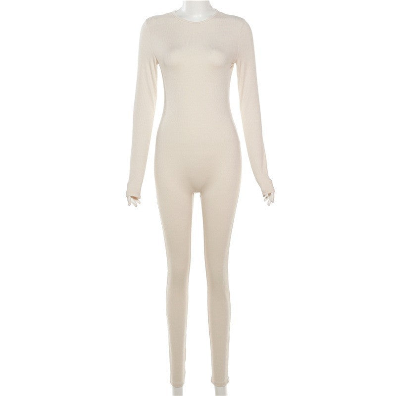 MB1536 Women's Ribbed Long Sleeve Jumpsuit