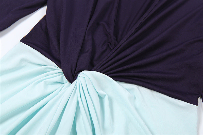 MB1148 Women’s Mint Green Color Block Maxi Dress