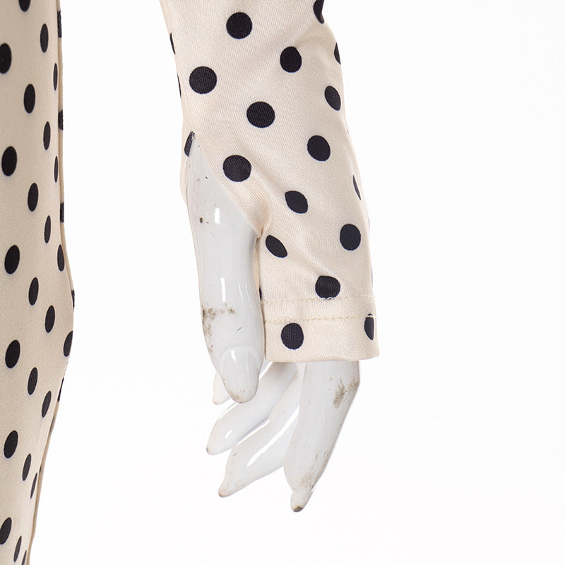 MB1036 Polka Dot Hoodie & Bodycon Pants Lounge Set