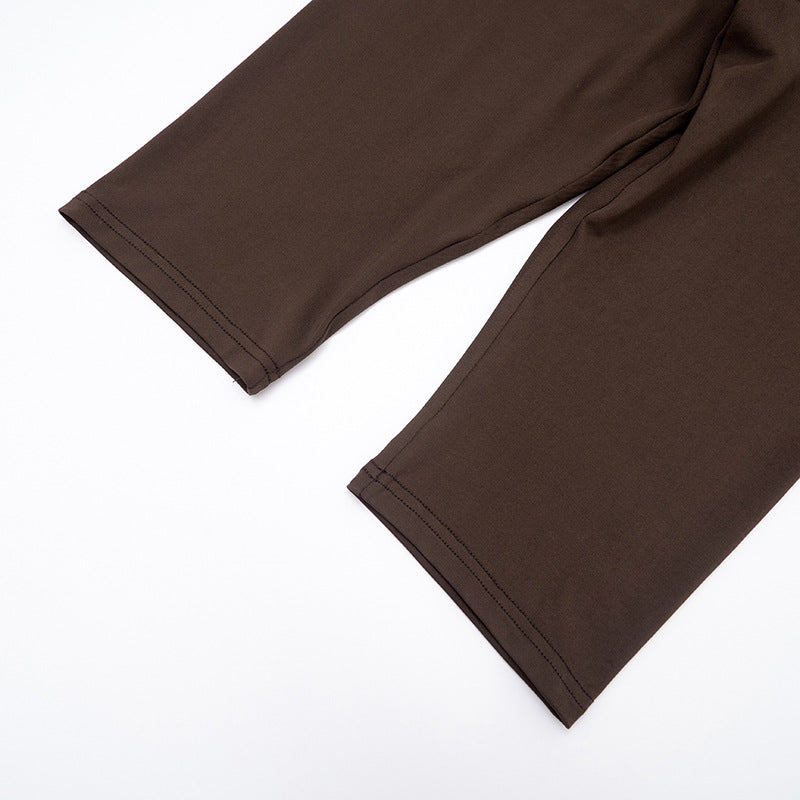 MB1443 Women's Sporty 2-Piece Set: Crop Top & Capri Leggings