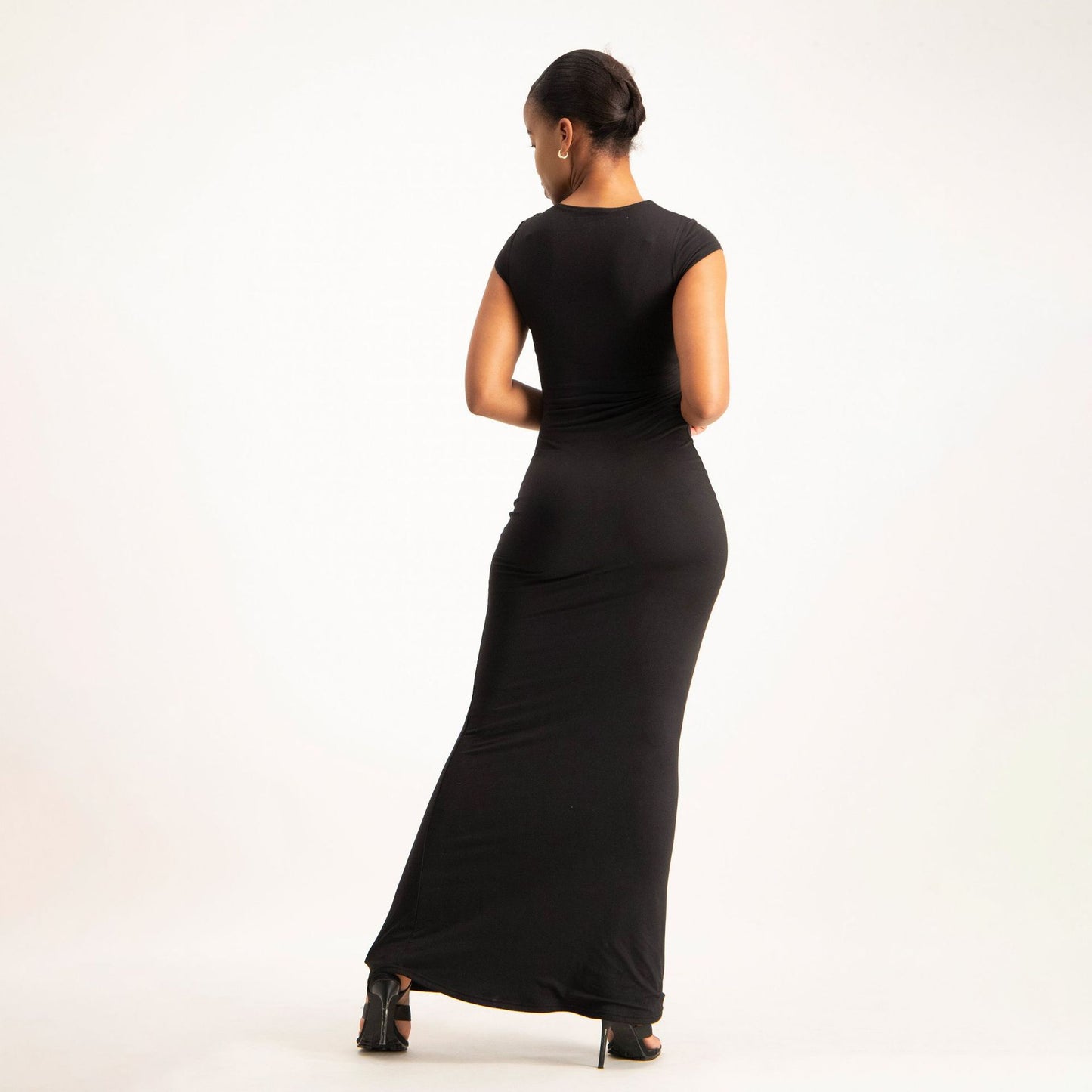 MB1305 Short Sleeve Long Dress