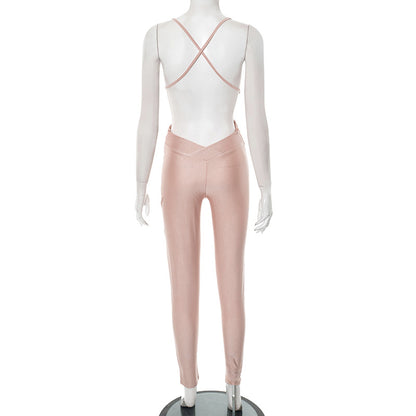 MB1032 Women's Backless Bodycon Jumpsuit
