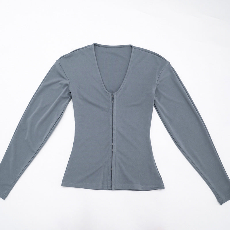 MB1047 Women's V-Neck Bodycon Two-Piece Set