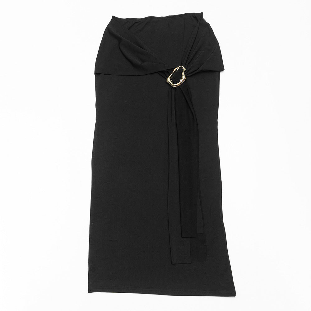 MB1319 Long Sleeve Crop Top & Maxi Skirt Two Piece Set